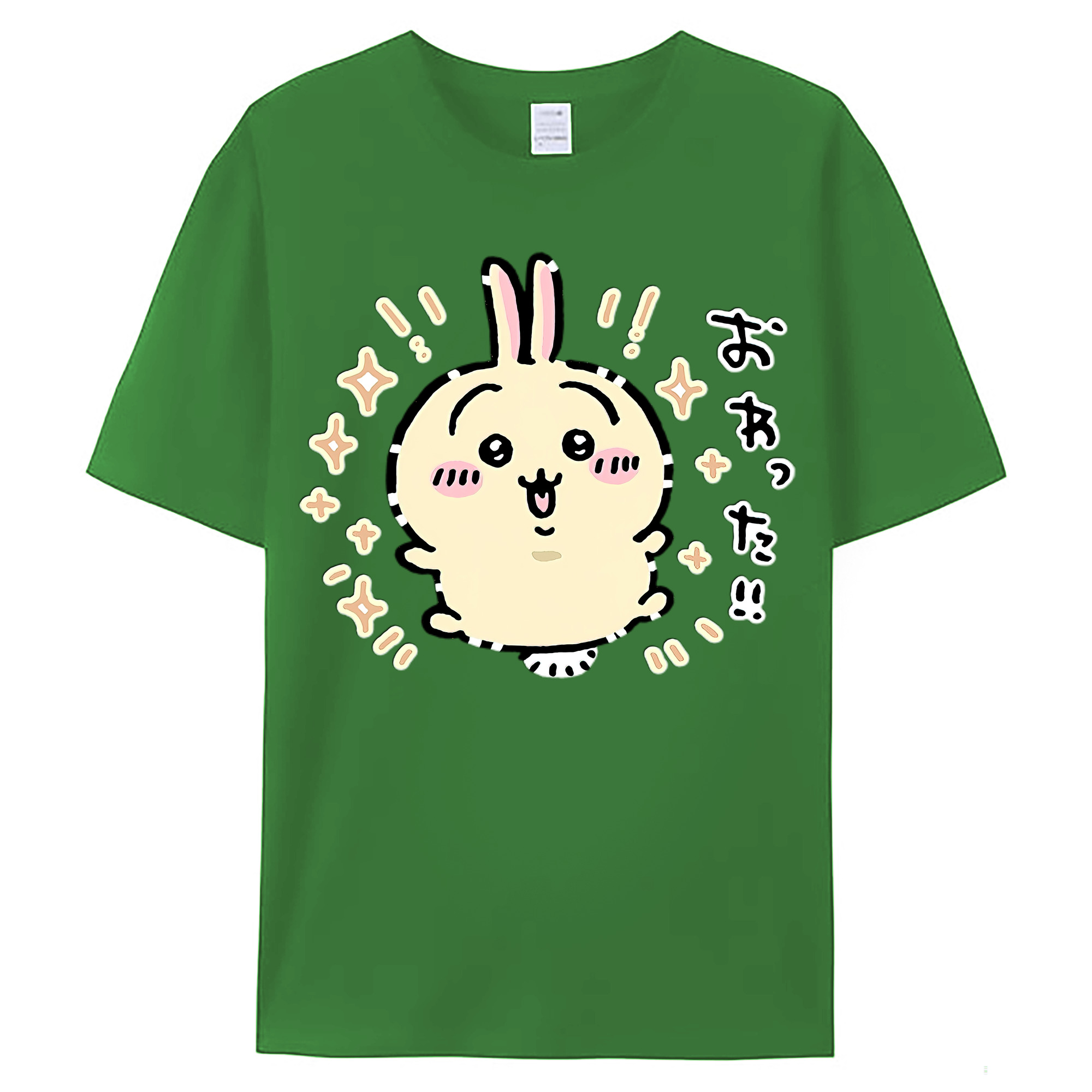 （画像用） ちいかわ うさぎ Chii-kawa usagi レディースカジュアルプリントTシャツ（綿100％）